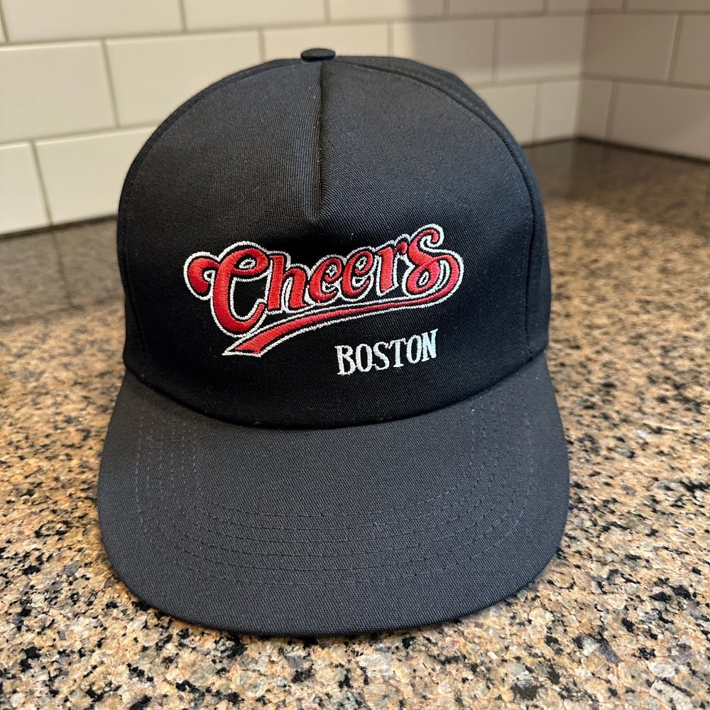 Cheers Hat Snapback Baseball Cap Men's Adjustable Black Red White 1992 Boston